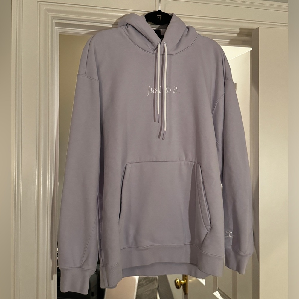 Nike Light Purple Men's Heavyweight Hoodie - ‘Just Do It’s